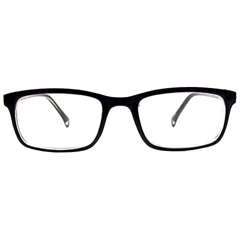 Visual Plus Blue Light Blocking Reading Glasses for Men and Women | Anti Eyestrain, Computer Reading Glasses, Gaming Glasses, TV Glasses for Women and Men (Black, 1.00 Strength) Cover