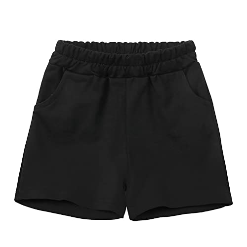 Boys Girls Plain Shorts Set Cute Hoodie Sweatsuits Elastic Waist Solid Pants Set Casual Outdoor Athletic Outfit4