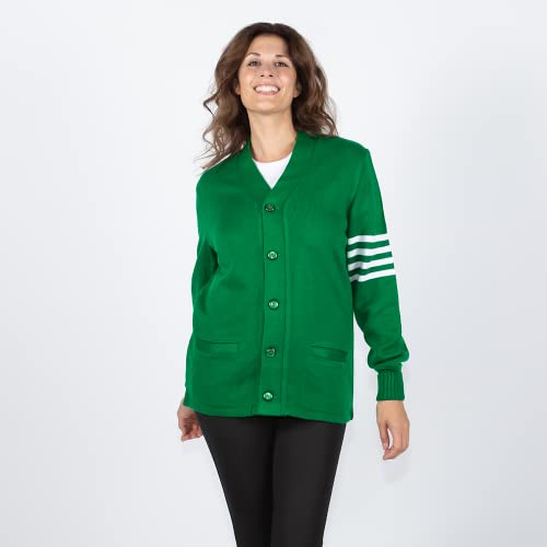 Image of Stewart & Strauss Cardigan Varsity Letter Sweater | American style button front letter sweater knit since 1977, heavyweight and ready for chenille letters and patches