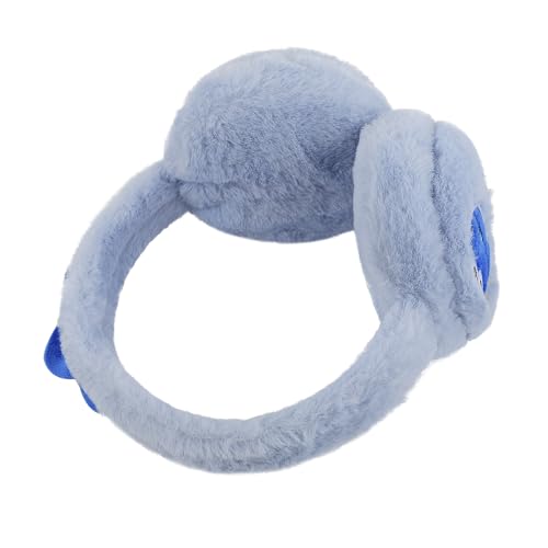 FakeFace Ohrenschützer für Jungen Kinder Winter Warme Ohrenwärmer Verstellbar Plüsch Ohrwärmer Earmuffs Winterzubehör Outdoor Kälteschutz Ohrenmuscheln, Fußballmuster (Dinosaurier-blau)