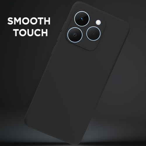 Image of Outlouders Back Cover for Realme 15T 5G / Realme Narzo 90 5G | Camera Protection | Durable Soft Matte Silicone Bumper Case (Black)