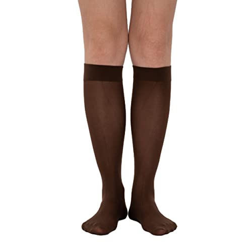 Image of Verdancy Women's 2 Packs Trouser Socks Knee Highs Jacquard Patterned 40D Ultra Stretchable Plus Size Semi Sheer Opaque