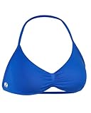 AUROLA Influence Strappy Bra Sports Bras for Women, Backless Padded Impact Strappy Bra for Workout Gym Yoga with Removable Cups,Klein Blue,XS