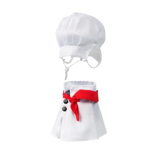 Disfraz chef ajustable para perros talla L blanco miniatura 5