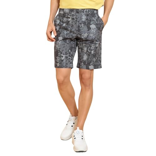 グレーのエンボス加工ゴルフショーツ サイズ82 グレーのエンボス加工