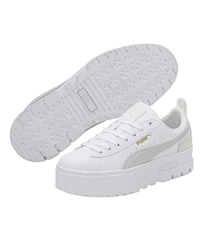 Image of Puma Womens Mayze LTH WN's White-Nimbus Cloud-Team Gold Sneaker - 4 UK (38198313)