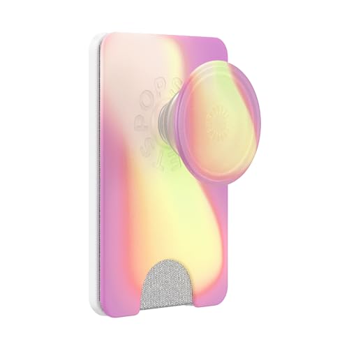Image of PopSockets Phone Wallet for MagSafe, Phone Card Holder with Grip, Purple - Aurange