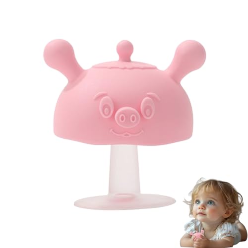 Image of Baby Teething Toy, Teething Relief Pacifier, Baby Chew Toys for Sucking Needs(Pig Pink)