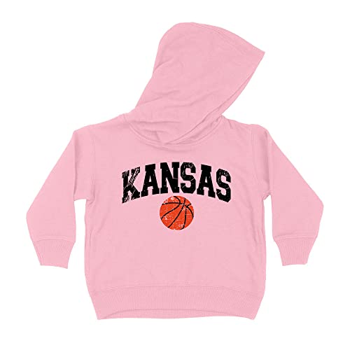 Basketball Kansas Kids Hoodie Sweatshirt Toddler 4T Light Pink