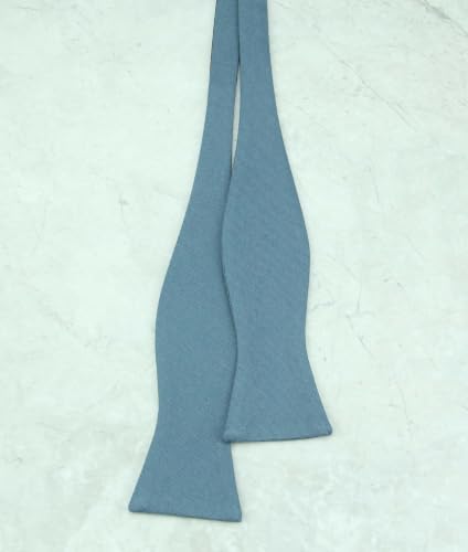Image of Mens Solid Linen Ties - Slim Pattern Necktie for Men Wedding Groomsmen