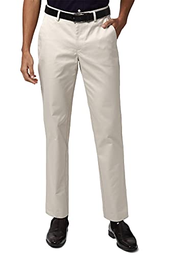 Image of Peter England Men Mid Rise Regular Fit Trousers