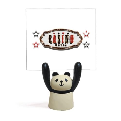 Support pour mémo de casino bicolore panda pour bureau et soirée de jeu