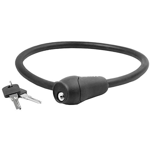 M-Wave Silicone-Covered Bicycle Cable Lock, 2' x 12mm, Black