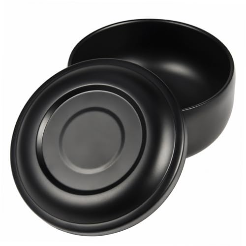 PartyKindom 1pc Practical Stainless Steel Shaving Bowl with Lid Durable Household Bowl for Soap Making Elegant Design Rustproof Comfortable Use Capacity