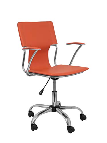 Piqueras y Crespo 214 - Silla de Oficina ergonómica con Brazos fijos, Regulable en Altura y giratoria 360º