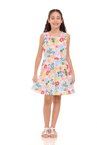Image of Pink Angel 3-Pack Girls' Dresses, Kids Casual Fit and Flare Sleeveless Summer Dress & School Outfit, 100% Cotton