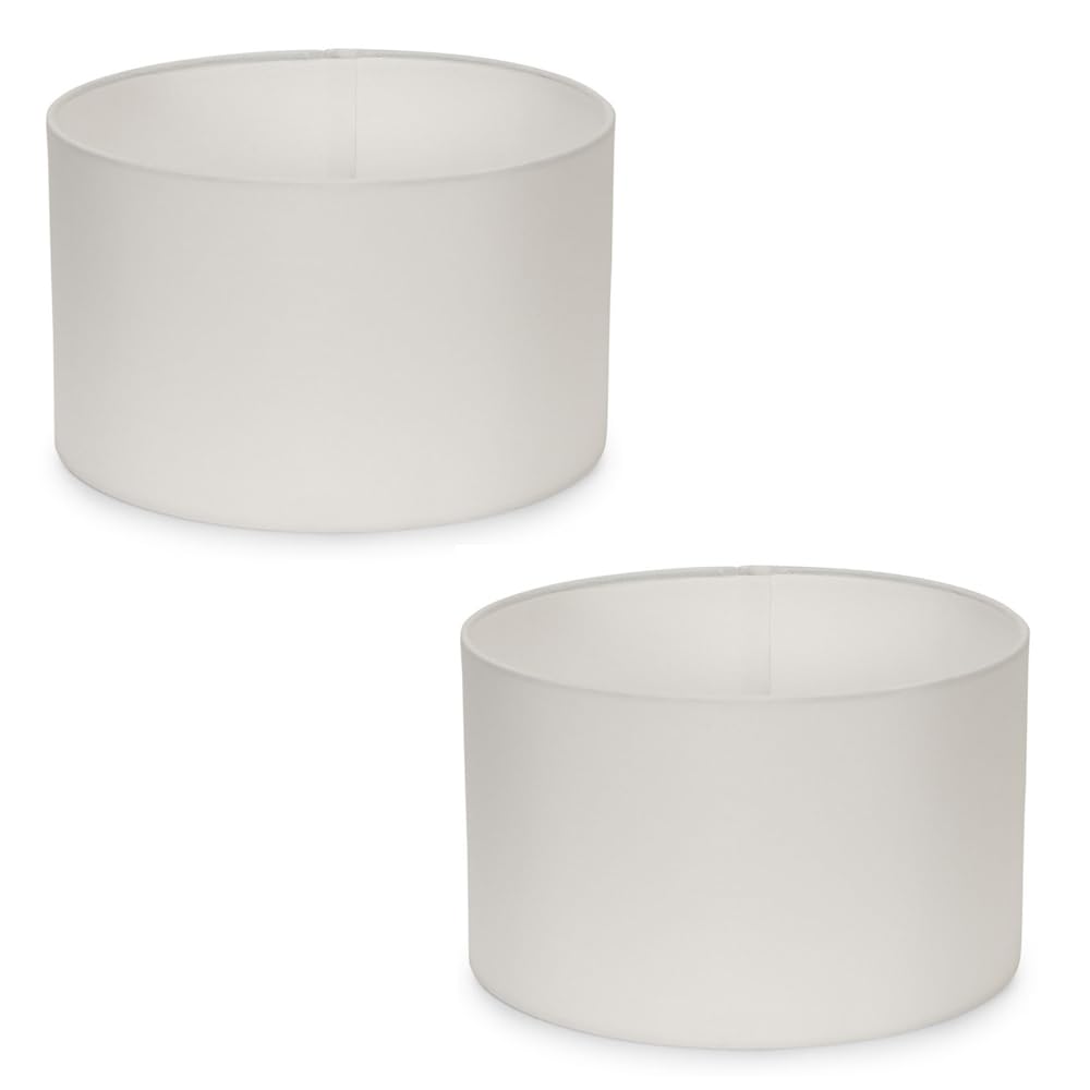 ValueLights Reni Easy Fit Drum Ceiling Lamp Shade - Small - White