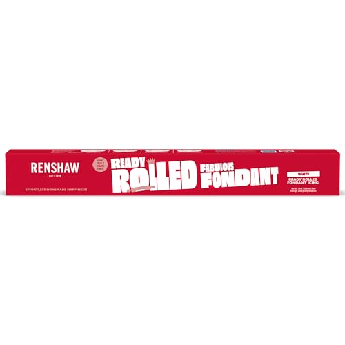Renshaw White Ready Rolled Fondant Icing Disc for 8 Cake 450g (Pack of 1)
