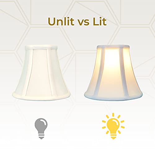 Image of Royal Designs, Inc. BSO-704UT-8EG-2 True Bell Basic Lamp Shade with UNO Fitter, 4 x 8 x 6.5, Eggshell, 2-Pack