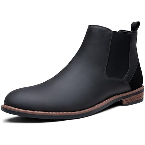 Jousen Men's Chelsea Boots Casual Dress Boot for Men Slip on Retro Nubuck