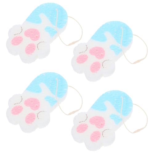 Beaupretty Esponjas de Cocina Comprimidas 4 Pcs Diseño de Pata de Gato, Absorbentes y Resistentes al Aceite, Esponja de Limpieza para Lavar Platos y Utensilios, Uso en Cocina y Hogar