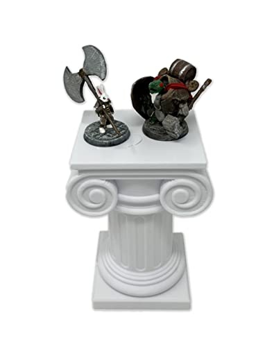 Munnygrubbers - Mystic Conch V4 Pedestal Desk Stand Décor - (Mystic Conch Shell Not Included) - Display Your Conch On Desk Or Shelf - Secret Compartment - Roman Column - Ionic Pillar #TOP4