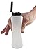Pinnacle Mercantile Easy Squeeze Plastic Condiment Bottles with Black Flip Top Cap 8 oz Empty Set 6