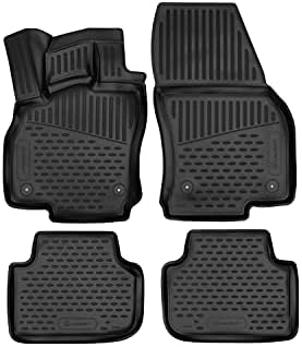 Element Tappetini Gomma 3D Premium Su Misura Per Renault Koleos I (2008-2016) – Set 4 Pezzi, Antiscivolo E Impermeabili