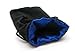 5"X8" Black Velvet Dice Bag with Blue Satin Lining