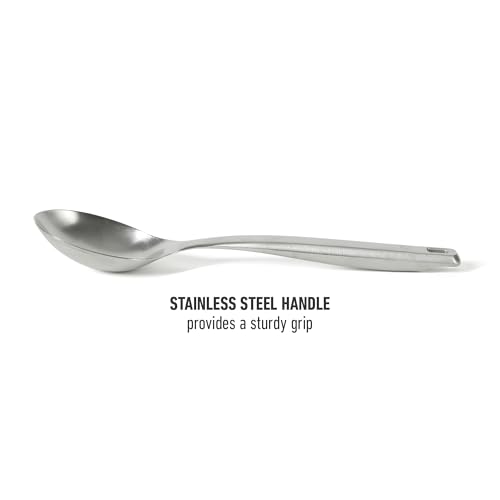 Image of Calphalon Prime Kitchen Spoon, Stainless Steel Cooking Spoon, Heavy-Gauge Heat-Resistant Kitchen Utensil for Stirring & Serving, Weighted Handle for Balance & Control