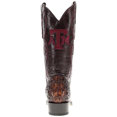 Vaccari Men's David Hand-Corded Top Collegiate Embroidery Genuine Hornback Alligator Leather Western Cowboy Boots4