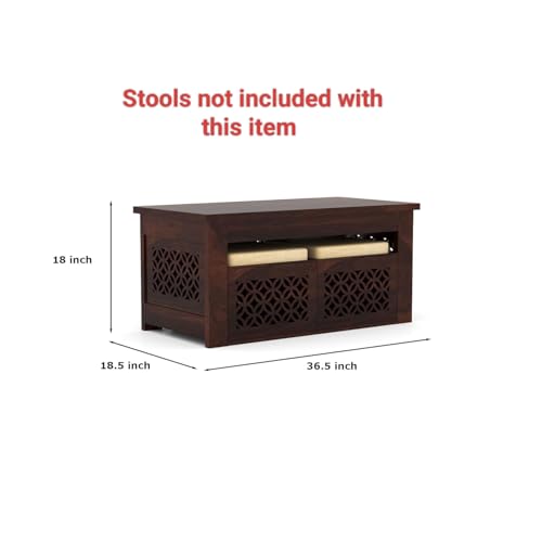 Image of Sheesham Wooden Coffee Table for Home, Office | Solid Wooden Center Table for Living Room, Solid Wood Sofa Center Side End Table for Home Furniture in CNC- Walnut Finish