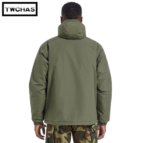 Image of Men's Waterproof Softshell Jacket Insulated Windbreaker Tactical Jacket Coat with Hood