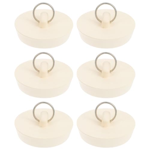 NUSITOU Tapón de Goma Diseño sin Fugas 6 Unidades para Fregadero y Bañera Tamaño 1 Pulgada 25-28mm, Adecuado para Cocina y Baño