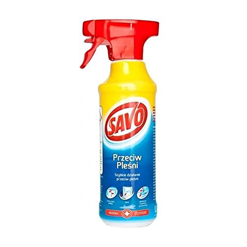 Savo 500ml Mildew Remover and Mould Killer Trigger Spray - Removes Mouldy Stains From Walls, Tiles, Silicone Seals, Window Seals - Deep Penetration Anti-Mould Protection