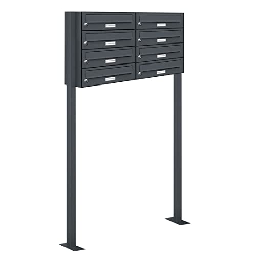 AL Briefkastensysteme 8er Briefkasten als Standbriefkasten, 8 Fach...