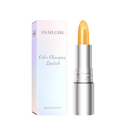 QIC Transferproof Color Changing Lipstick,Color Changing Lipstick for Women Girls,Temperature Change Moisturizer,Waterproof Moisturizer Lip Balm(Gold Foil)