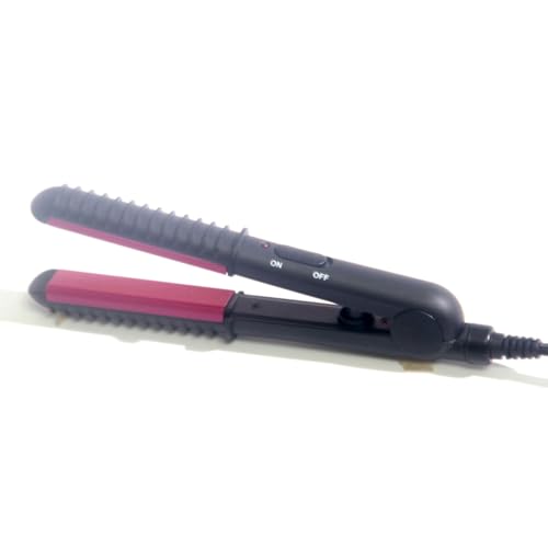Mini plancha de pelo 2 en 1 para cabello y rizos (negro) miniatura 4