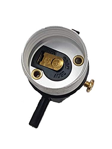 Image of B&P Lamp Antique Brass Finish Table Lamp Wiring Kit with a 6 Inch Harp and Push-Thru Socket