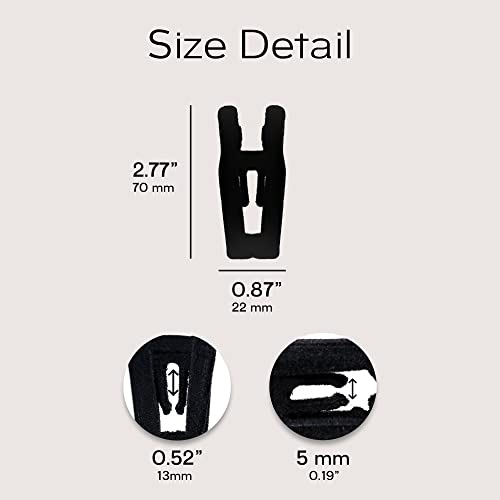 Sleek Pick Premium Velvet Hanger Clips, Black, 50 Pack, 2.25" X 0.87" Non-Slip Grip Felt Plastic Hangers Clip, Heavy Duty, Closet Space-Saving Pants Skirt Clothes Hangers Clip, Clothes Hanger Clip #TOP2