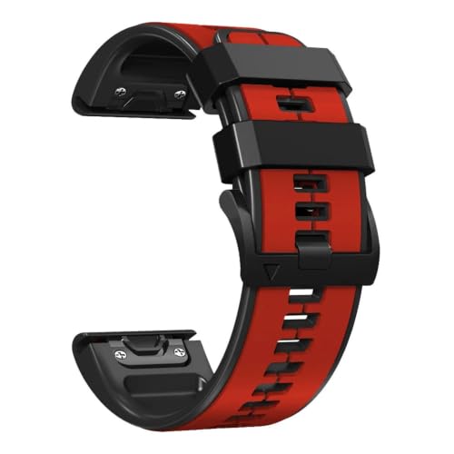 [�����ȓX] 22/26 MM��F�����p�^�[���V���J�Q���o���h��v���ɉ�����A�ɓK��Garmin Fenix 8 7 X 7 6 X 6 Pro 5 X 5 Plus�u���o���h(Red black,26mm)