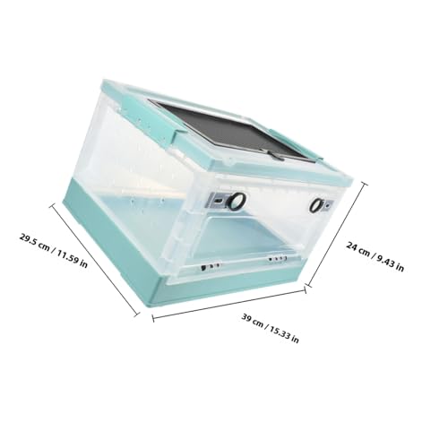 Maison en plastique bleu pliable pour hamster et herisson - 3