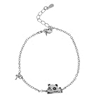 Toyvian Bracelet Panda Ajustable en Cuivre pour Femme et Fille Bijou Amulette Animal Mignon Accessoire de Poignet Élégant et Résistant à la Décoloration Présent au Quotidien Fêtes