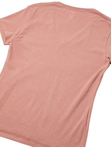 Camiseta Básica Gola V, Hering, Feminino, Rosa, M