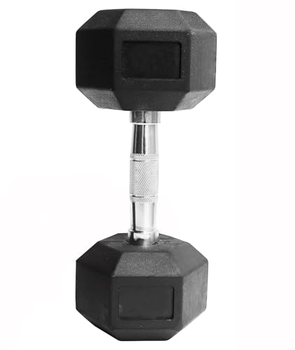 Image of Watson Solid Steel Rubber Coated Hex Dumbbell Set, 22.5 Kg Single Piece Home Gym Dumbbell Weight Set For Men & Women, Home Gym Equipment (Pack of 1)