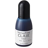 Tsukineko RF-000-605 Refill Nachfülltinte-15 ml-Blau, Bali Blue-Zubehör Reinker für VersaFine Clair Stempelkissen, 15ml