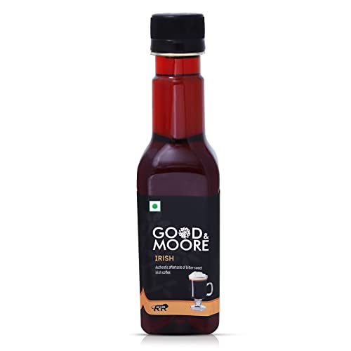 GOOD+MOORE Irish Syrup | For Coffee, Milkshakes, Frappes, Cold-Coffee, Pancakes, Beverages And More | Concentrated Syrup | Ready To Mix | 250Ml