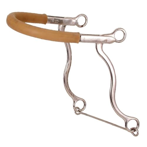 Tough 1 Kelly Silver Star Hackamore with Rubber Tubing Pony Size Stainless Steel