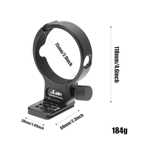 FocusFoto Metal Tripod Collar Mount Ring 75mm for Tamron 50-300mm F/4.5-6.3 Di III VC VXD for Sony E Mount Lens, Bottom with 1/4\" & 3/8\" Thread Screw Mount Quick-Release Plate for Acra-Swiss Tripod - Thumbnail 4