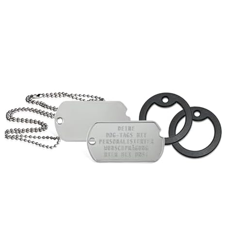 2 Stück personalisierte Erkennungsmarken | Dog Tag Kette mit Prägung | inklusive 2 Ketten & 2 Silencer im Set | diverse Texte und Motive möglich | Rambo | Militär Ausrüstung (World War 2)